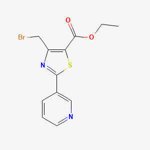 molecular formula C12H11BrN2O2S B12640788 Ethyl 4-bromomethyl-2-(3-pyridyl)thiazole-5-carboxylate 