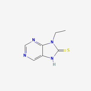 molecular formula C7H8N4S B12640835 9-ethyl-7H-purine-8-thione CAS No. 6336-33-0