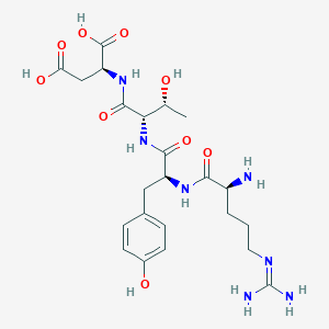 molecular formula C23H35N7O9 B12640847 N~5~-(Diaminomethylidene)-L-ornithyl-L-tyrosyl-L-threonyl-L-aspartic acid CAS No. 921207-29-6