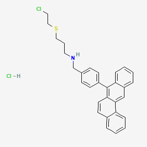 molecular formula C30H29Cl2NS B12640885 N-[(4-benzo[a]anthracen-7-ylphenyl)methyl]-3-(2-chloroethylsulfanyl)propan-1-amine;hydrochloride CAS No. 31165-80-7