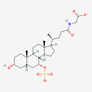 molecular formula C26H41NO8S-2 B1264098 Glycochenodeoxycholate 7-sulfate(2-) 
