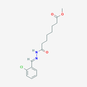 methyl 8-[(2E)-2-[(2-chlorophenyl)methylidene]hydrazinyl]-8-oxooctanoate