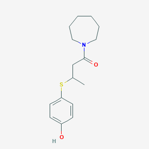 molecular formula C16H23NO2S B12641013 1-(Azepan-1-yl)-3-[(4-hydroxyphenyl)sulfanyl]butan-1-one CAS No. 918828-22-5