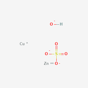 molecular formula CuHO5SZn- B12641049 Copper zinc hydroxide sulfate CAS No. 55072-57-6