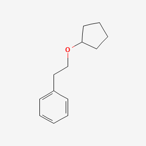 molecular formula C13H18O B12641067 Benzene, [2-(cyclopentyloxy)ethyl]- CAS No. 238088-70-5