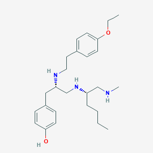 4-[(2S)-2-[2-(4-ethoxyphenyl)ethylamino]-3-[[(2S)-1-(methylamino)hexan-2-yl]amino]propyl]phenol