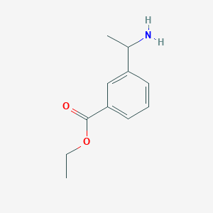 molecular formula C11H15NO2 B12641072 Benzoic acid, 3-[(1S)-1-aminoethyl]-, ethyl ester 