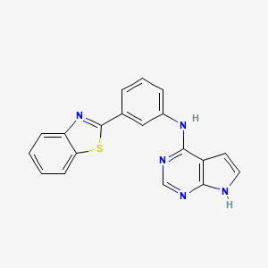 molecular formula C19H13N5S B12641085 N-[3-(1,3-Benzothiazol-2-yl)phenyl]-7H-pyrrolo[2,3-d]pyrimidin-4-amine CAS No. 920519-68-2