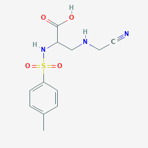 molecular formula C12H15N3O4S B12641086 3-(Cyanomethylamino)-2-[(4-methylphenyl)sulfonylamino]propanoic acid CAS No. 24627-11-0