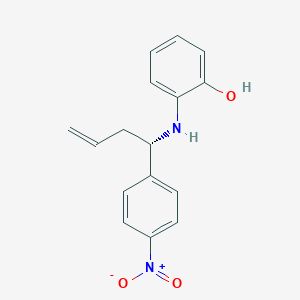 molecular formula C16H16N2O3 B12641098 Phenol, 2-[[(1S)-1-(4-nitrophenyl)-3-buten-1-yl]amino]- CAS No. 919114-07-1