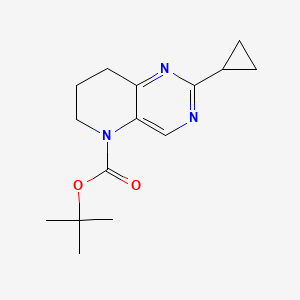 molecular formula C15H21N3O2 B12641138 tert-Butyl 2-cyclopropyl-7,8-dihydropyrido[3,2-d]pyrimidine-5(6H)-carboxylate CAS No. 1421312-18-6
