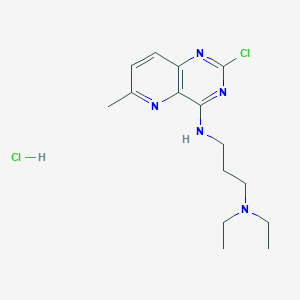 molecular formula C15H23Cl2N5 B12641139 N-(2-chloro-6-methylpyrido[3,2-d]pyrimidin-4-yl)-N',N'-diethylpropane-1,3-diamine;hydrochloride CAS No. 30212-53-4