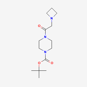 molecular formula C14H25N3O3 B12641180 Tert-butyl 4-[2-(azetidin-1-yl)acetyl]piperazine-1-carboxylate 