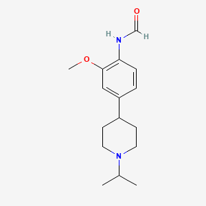 molecular formula C16H24N2O2 B12641220 N-[2-methoxy-4-(1-propan-2-ylpiperidin-4-yl)phenyl]formamide 