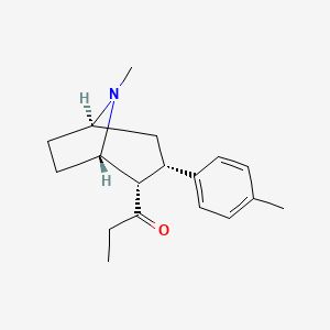 molecular formula C18H25NO B1264127 2beta-Propanoyl-3beta-(4-tolyl)tropane 
