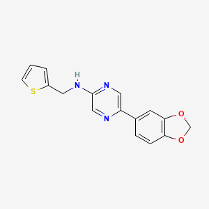 molecular formula C16H13N3O2S B12641303 5-(2H-1,3-Benzodioxol-5-yl)-N-[(thiophen-2-yl)methyl]pyrazin-2-amine CAS No. 920527-83-9