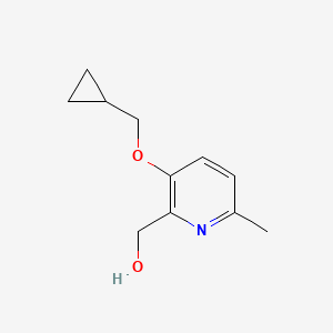 molecular formula C11H15NO2 B12641346 [3-(Cyclopropylmethoxy)-6-methylpyridin-2-yl]methanol 