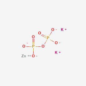 molecular formula K2O7P2Zn B12641358 Dipotassium zinc diphosphate CAS No. 24606-42-6