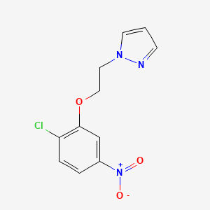 molecular formula C11H10ClN3O3 B12641391 1-[2-(2-chloro-5-nitrophenoxy)ethyl]-1H-pyrazole 