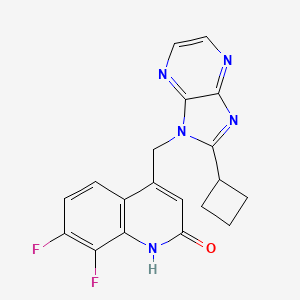 molecular formula C19H15F2N5O B1264140 KD7332 