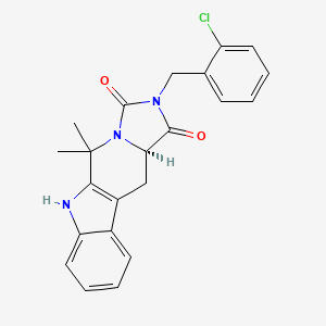 (15R)-13-[(2-chlorophenyl)methyl]-10,10-dimethyl-8,11,13-triazatetracyclo[7.7.0.02,7.011,15]hexadeca-1(9),2,4,6-tetraene-12,14-dione