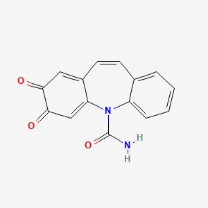 molecular formula C15H10N2O3 B1264156 Carbamazepine-o-quinone 