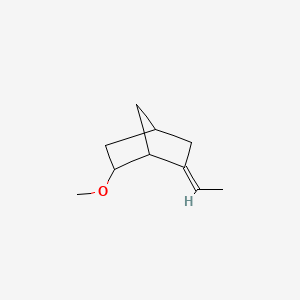 molecular formula C10H16O B12641684 Bicyclo(2.2.1)heptane, 2-ethylidene-6-methoxy- CAS No. 31996-77-7
