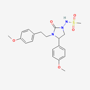 N-[4-(4-methoxyphenyl)-3-[2-(4-methoxyphenyl)ethyl]-2-oxoimidazolidin-1-yl]methanesulfonamide