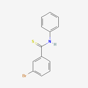 molecular formula C13H10BrNS B12641723 Benzenecarbothioamide, 3-bromo-N-phenyl- CAS No. 127351-07-9