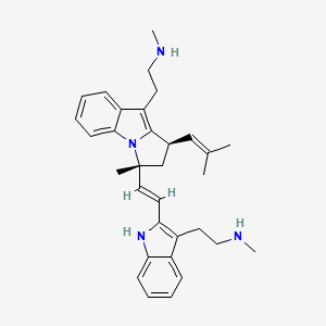 molecular formula C32H40N4 B1264173 Flinderole A 