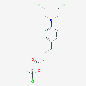 molecular formula C16H22Cl3NO2 B12641734 1-Chloroethyl 4-(4-(bis(2-chloroethyl)amino)phenyl)butanoate 