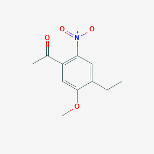 molecular formula C11H13NO4 B12641850 1-(4-Ethyl-5-methoxy-2-nitrophenyl)ethanone CAS No. 947691-66-9