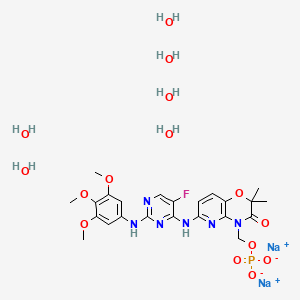 molecular formula C23H36FN6Na2O15P B1264189 Fostamatinib disodium CAS No. 914295-16-2
