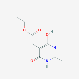 molecular formula C9H12N2O4 B12641906 Ethyl 2-(4,6-dihydroxy-2-methylpyrimidin-5-yl)acetate 