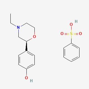 molecular formula C18H23NO5S B12641908 benzenesulfonic acid;4-[(2S)-4-ethylmorpholin-2-yl]phenol CAS No. 920799-95-7