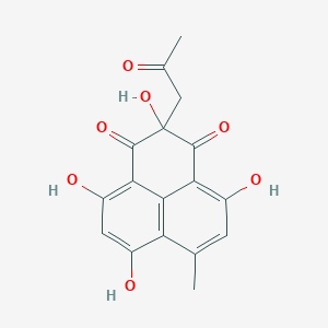 molecular formula C17H14O7 B1264192 2,4,6,9-Tetrahydroxy-7-methyl-2-(2-oxopropyl)phenalene-1,3-dione CAS No. 1029520-85-1