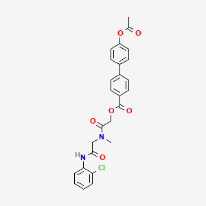 4-(4-Acetyloxyphenyl)benzoic acid [2-[[2-(2-chloroanilino)-2-oxoethyl]-methylamino]-2-oxoethyl] ester