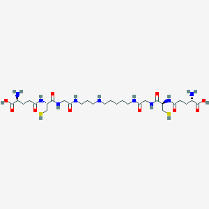 molecular formula C28H51N9O10S2 B1264196 Homotrypanothione 
