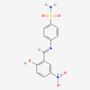 molecular formula C13H11N3O5S B12641997 Benzenesulfonamide, 4-(2-hydroxy-5-nitrobenzylidenamino)- 