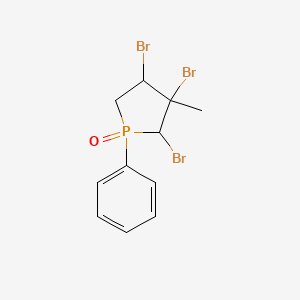 molecular formula C11H12Br3OP B1264200 1-Phenyl-2,3,4-tribromo-3-methyltetrahydro-1H-phosphole 1-oxide 