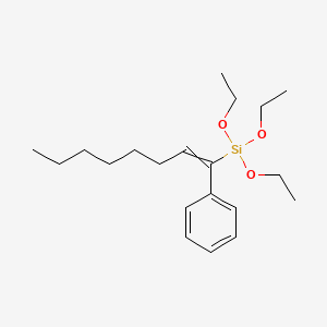 molecular formula C20H34O3Si B12642005 Triethoxy(1-phenyloct-1-EN-1-YL)silane CAS No. 921200-45-5