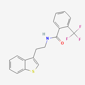 molecular formula C18H14F3NOS B12642030 N-[2-(1-benzothiophen-3-yl)ethyl]-2-(trifluoromethyl)benzamide CAS No. 920537-53-7