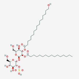 molecular formula C44H82O17S B1264204 3-O-(16-hydroxyhexadecanoyl)-2-O-palmitoyl-2'-O-sulfo-alpha,alpha-trehalose 