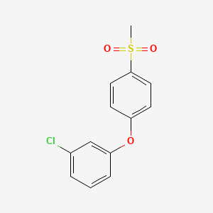 molecular formula C13H11ClO3S B12642078 Benzene, 1-chloro-3-(4-(methylsulfonyl)phenoxy)- CAS No. 99902-91-7