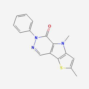 2,4-Dimethyl-6-phenyl-5-thieno[3,4]pyrrolo[1,3-d]pyridazinone