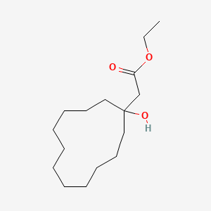 molecular formula C16H30O3 B12642091 Ethyl 1-hydroxycyclododecaneacetate CAS No. 72013-81-1