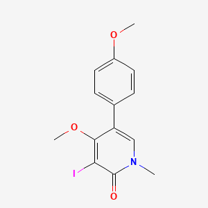 molecular formula C14H14INO3 B12642123 3-Iodo-4-methoxy-5-(4-methoxyphenyl)-1-methylpyridin-2(1H)-one CAS No. 920490-89-7