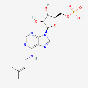 molecular formula C15H20N5O7P-2 B1264213 N(6)-(dimethylallyl)adenosine 5'-phosphate(2-) 