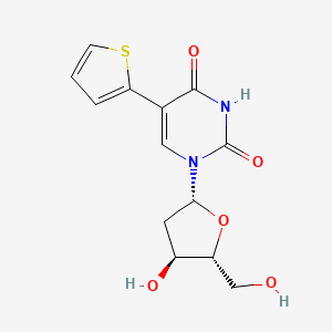 molecular formula C13H14N2O5S B12642145 5-(2'-Thienyl)-2'-beta-deoxyuridine CAS No. 89647-10-9