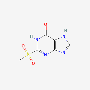 molecular formula C6H6N4O3S B12642159 2-(Methylsulfonyl)-9H-purin-6-ol CAS No. 41286-86-6